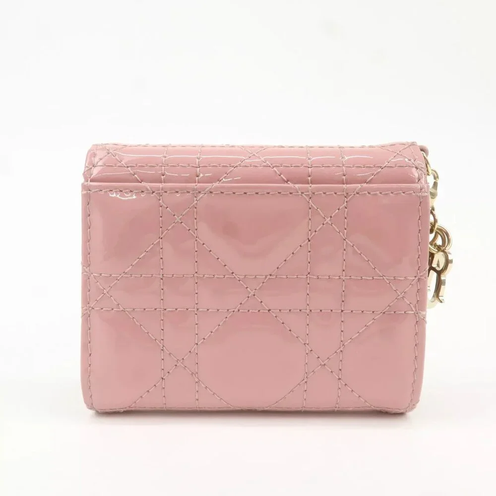 ❤️Authentic Christian Dior Lady Dior Cannage Lotus Wallet❤️